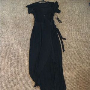 Black wrap maxi